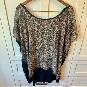 MXM Snake Print High Low Top